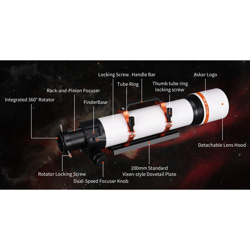 Askar Apochromatische refractor AP 80/560 F7 80ED