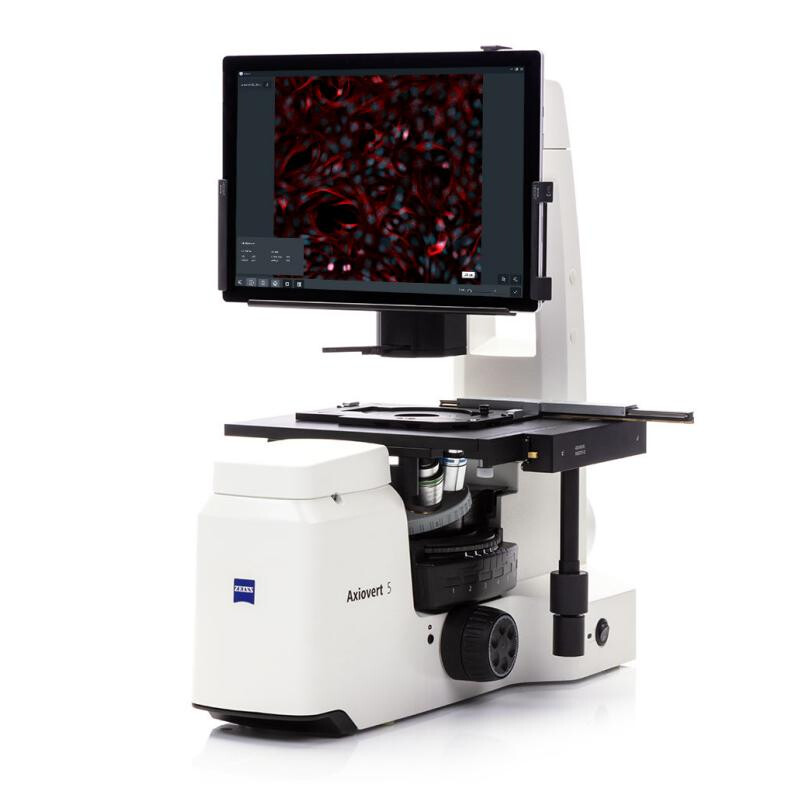 ZEISS Microscope Axiovert 5 Digital, PH, FL, 50-400x, Ph1, 0.4 NA, LED, 5 MP, mono