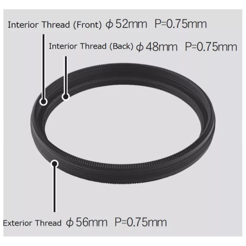 Vixen M56 filteradapter voor M48 mm en M52 mm filterdraad