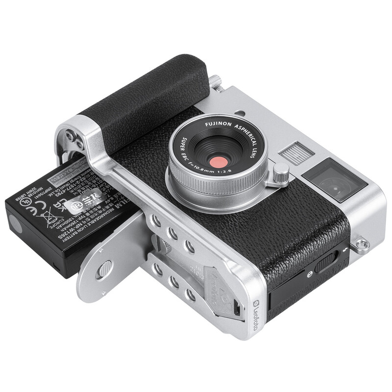 Leofoto LPF-X half camera grip for Fuji X half silver