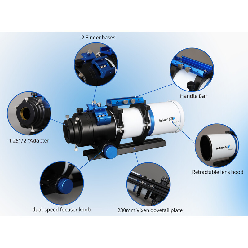 Askar Apochromatische refractor AP 60/408 60F Flatfield