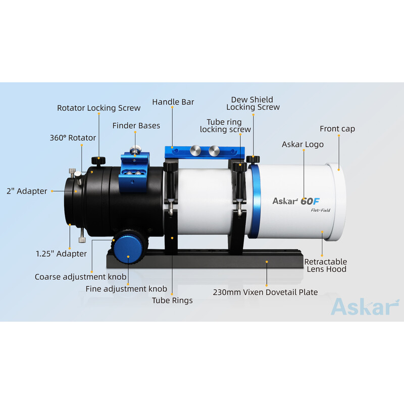 Askar Apochromatische refractor AP 60/408 60F Flatfield