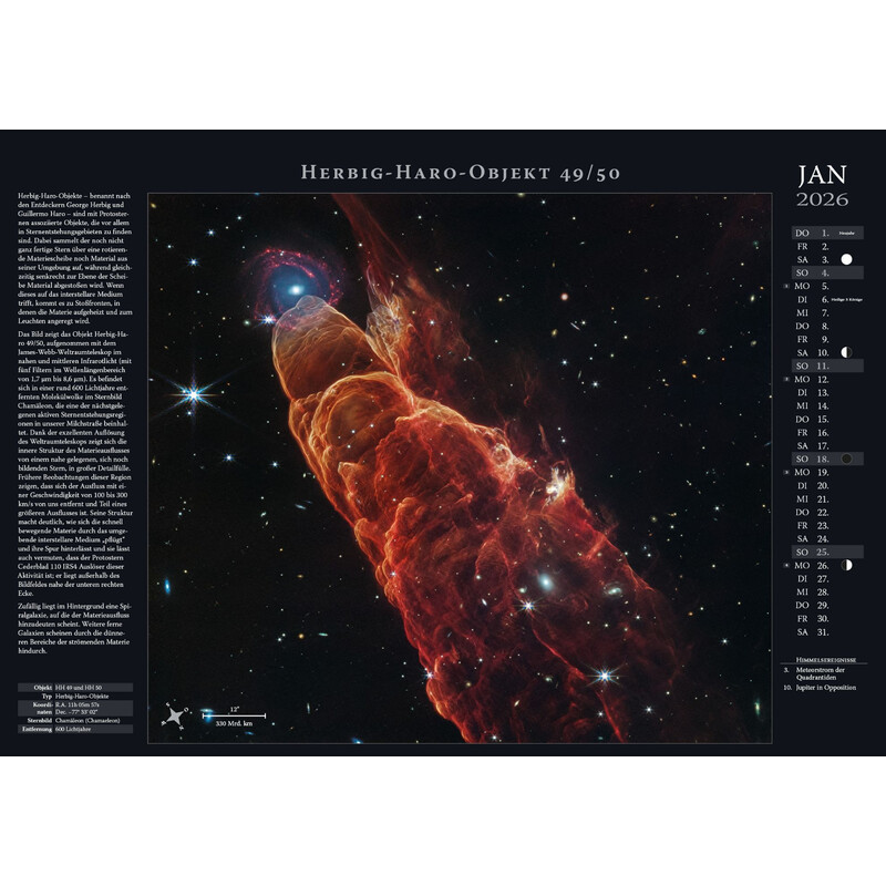 Astronomie-Verlag Calendarios Weltraum-Kalender 2026