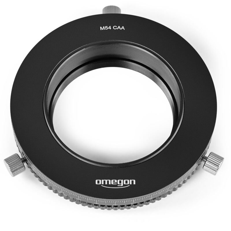 Omegon Rotatore CAA T2 Per Astrofotografia – Attacco M42x0.75, Scala Graduata 1°, Tre Viti Di Serraggio Per Stabilità