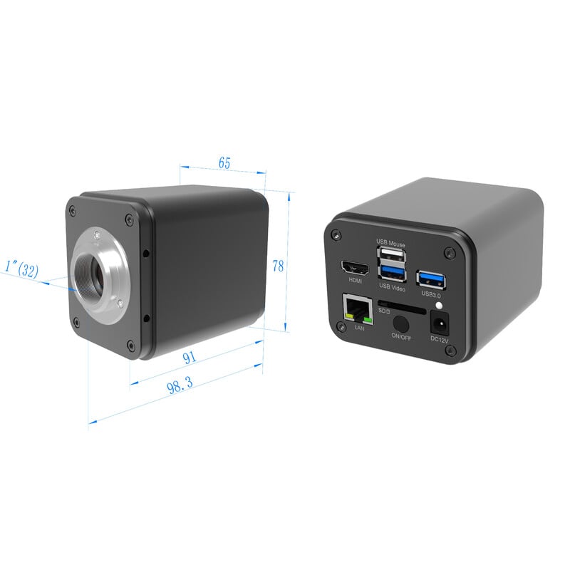 ToupTek Fotocamera ToupCam X8CAM4K 16MPA, a colori, CMOS, 1/1,1", 2,4 µm, 60 fps, 16 MP, HDMI/LAN/USB