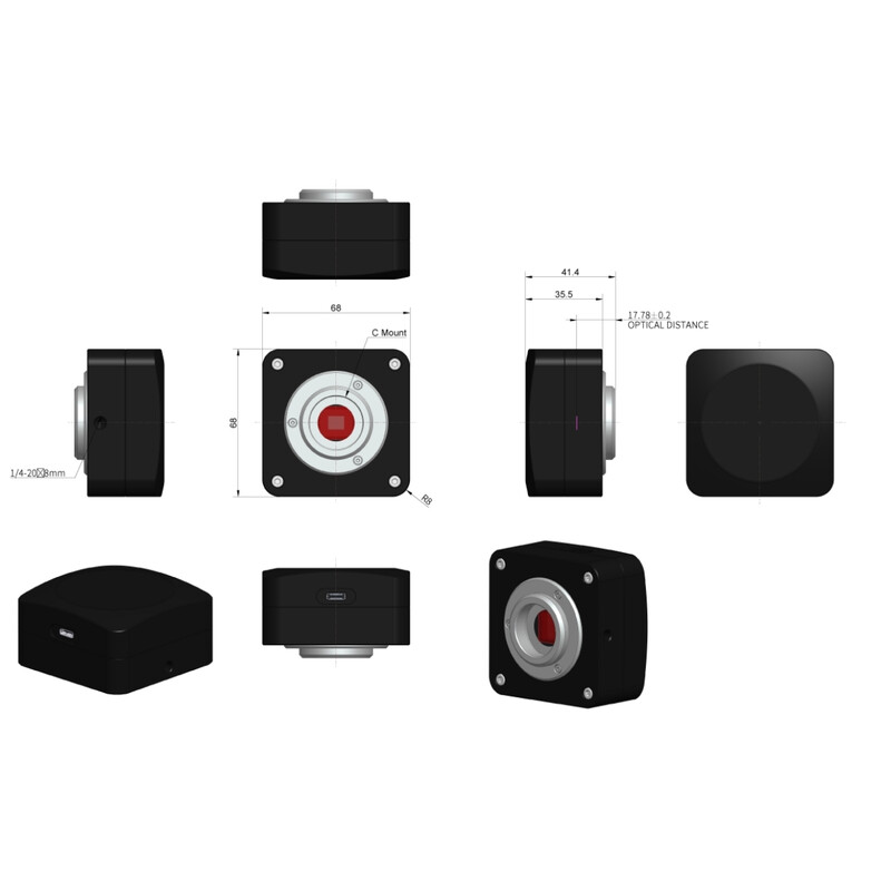 ToupTek Kamera ToupCam E10ISPM 21000KPA, color, CMOS, 4/3", 3.3µm, 25-240 fps, 21 MP, USB 3.2