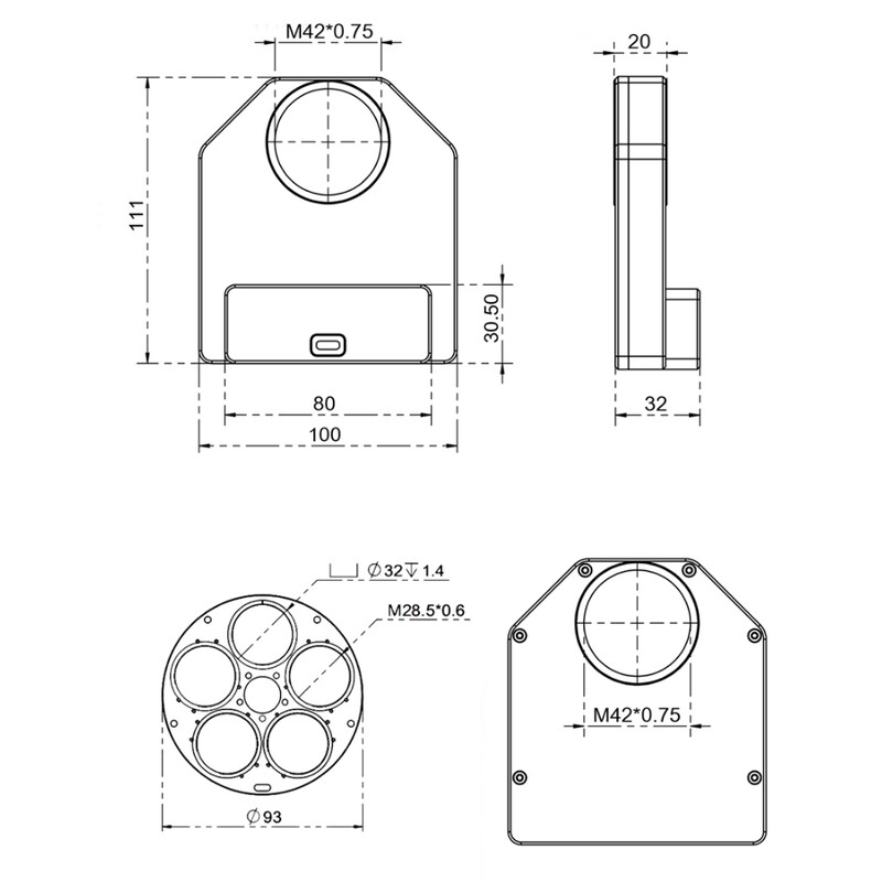 iOptron Filter wheel iEFW 5x 1.25"