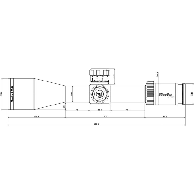DDoptics Richtkijker DDMP V6 5-30x56 tacA MRAD