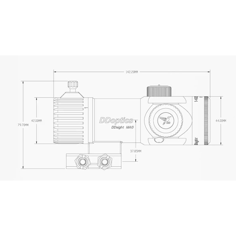 DDoptics Riflescope DDsight MAG 1-4x22 Tactical