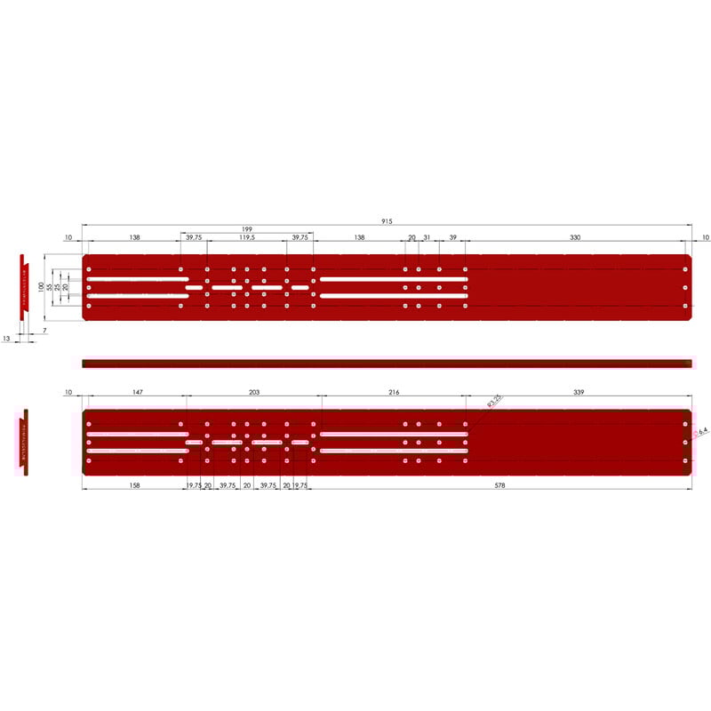 PrimaLuceLab Barra prismatica PLUS Losmandy-Style 915 mm