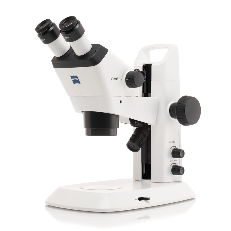 ZEISS stereo zoom microscoop Stemi 355, Edu (KIT 1), bino, w.d. 110 mm, 10x/23, 5,5:1, 7,2x-40x, AL/DL, Spot C LED