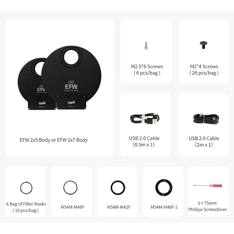 ZWO Ruota portafiltri EFW 7x 2"