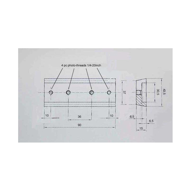 APM Dovetail rail Deluxe 90mm