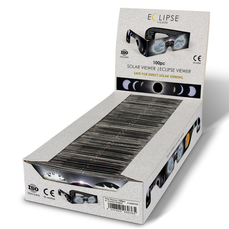 Baader Occhiali per eclissi solare Sonnenfinsternis-Brille Sonnenfinsternis Sofi Beobachtungsbrille Solar Viewer AstroSolar® 100 Stück