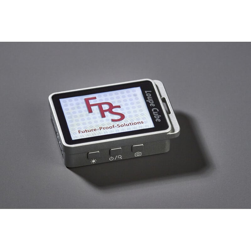 FPS Lupa electrónica Magic Loupe Cube: compacta, zoom de 7x a 19x, luz UV y pantalla de 2,4"