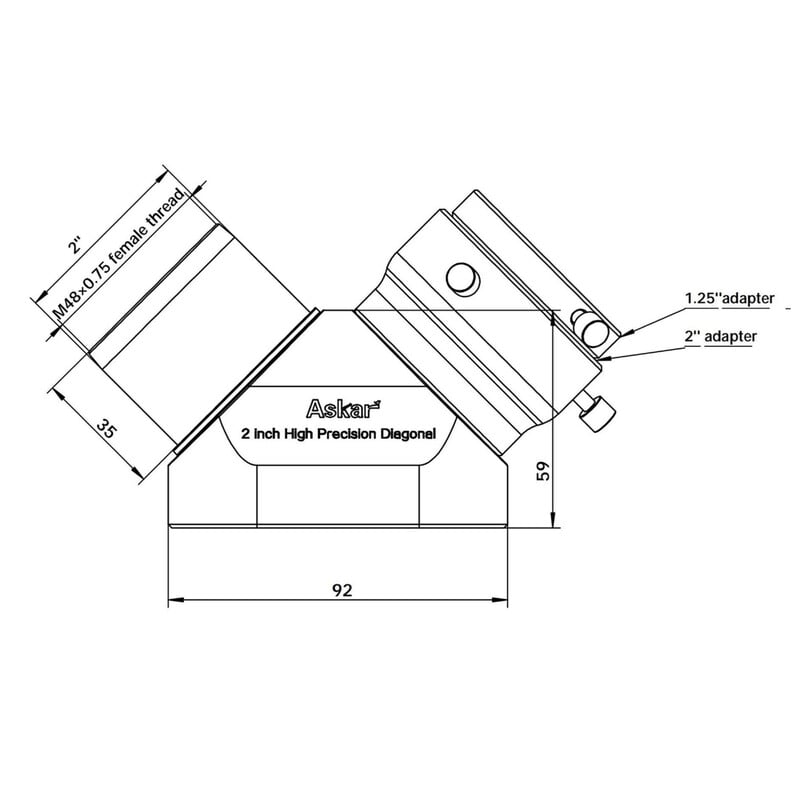 Askar Diagonal mirror 90° 2"
