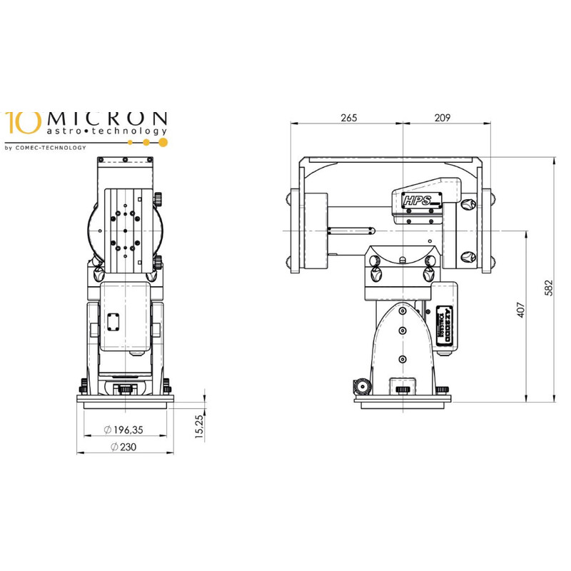 10Micron Montering AZ 2000 HPS Combi