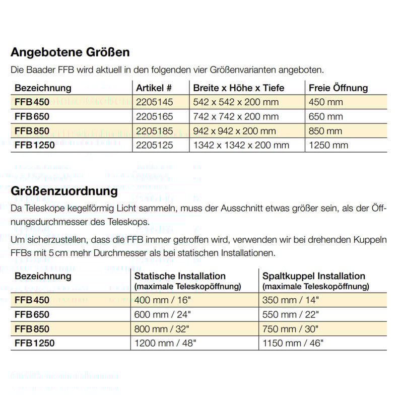 Baader Flat field mask FFB 450 mm