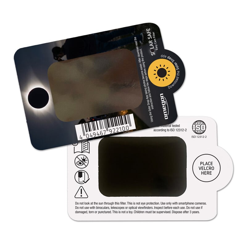 Omegon Zonnefilters Sonnenfilter Solar Safe Easy Cam Filter