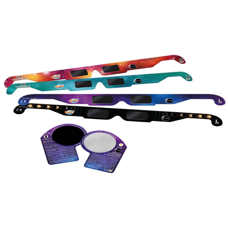 Buki Gafas para eclipses solares Sonnenfinsternis-Brille Family Pack