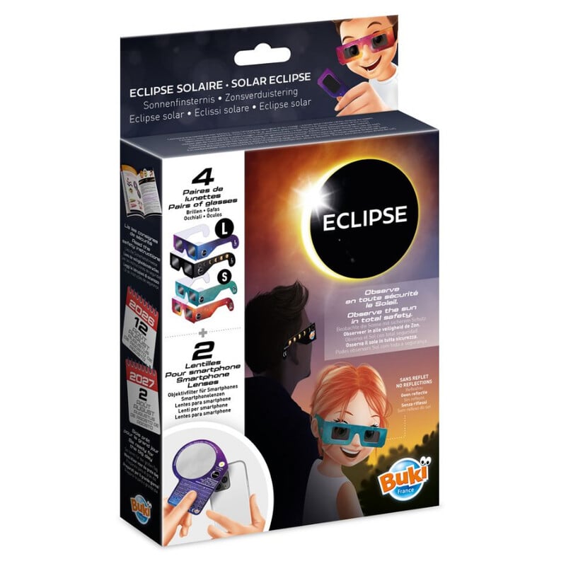 Buki Solar eclipse glasses Sonnenfinsternis-Brille Family Pack