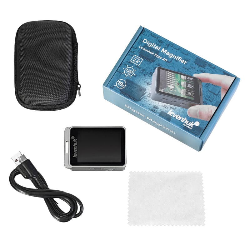Levenhuk Magnifying glass Ergo 20 Digital 7x, 12x, 19x LED