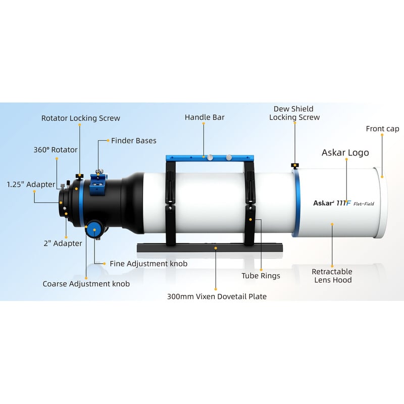 Askar Apochromatische refractor AP 111/766 111F Flatfield