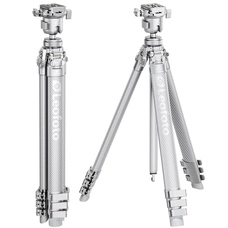 Leofoto Carbon tripod AZ-204C+LH-30R Azure Full Silver