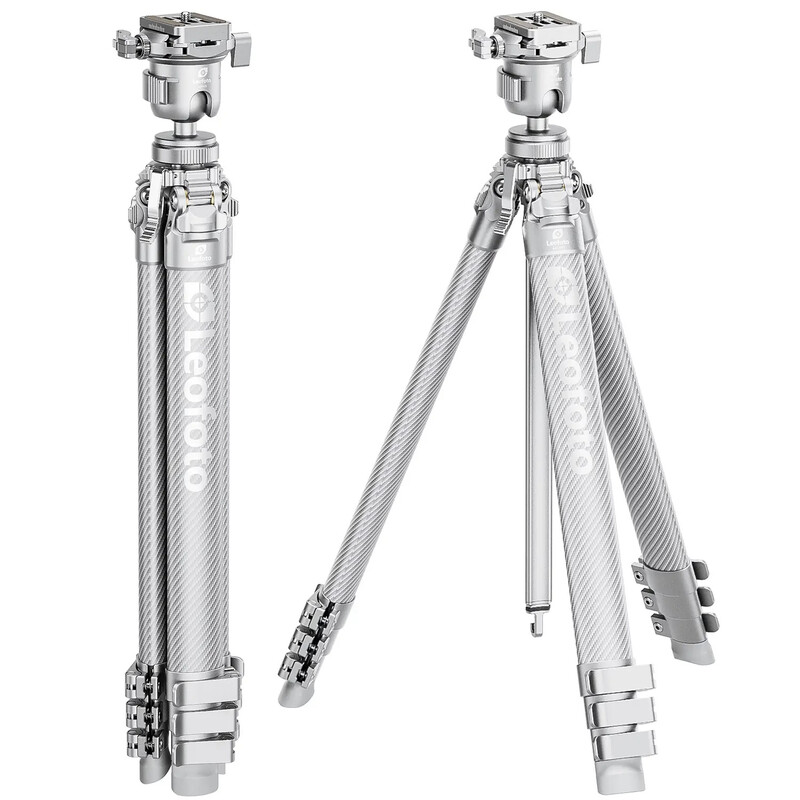 Leofoto Carbon tripod AZ-204C+MBH-30 Azure Full Silver