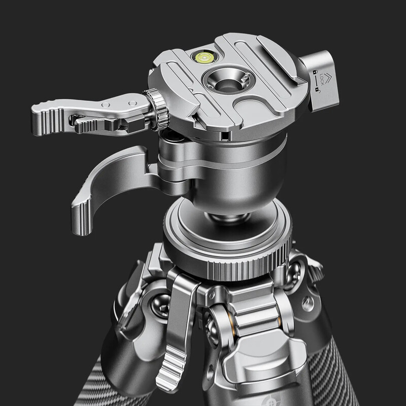 Leofoto Carbon tripod AZ-204C+MBH-30 Azure Full Silver