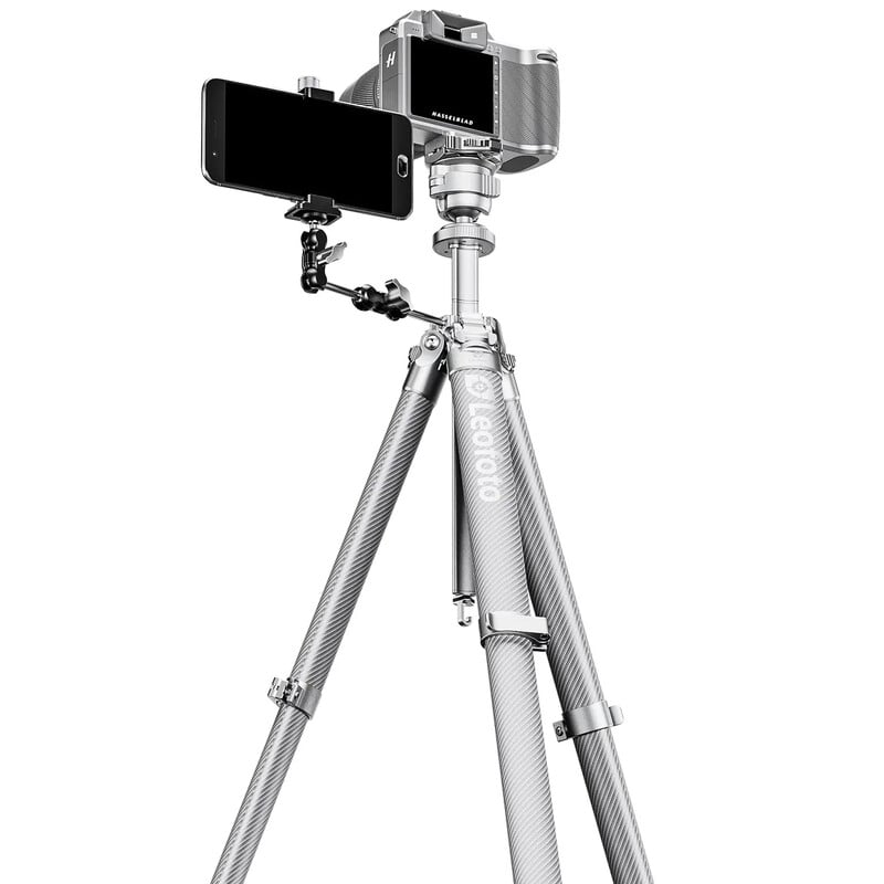 Leofoto Carbon tripod AZ-204C+LH-30R Azure Full Silver