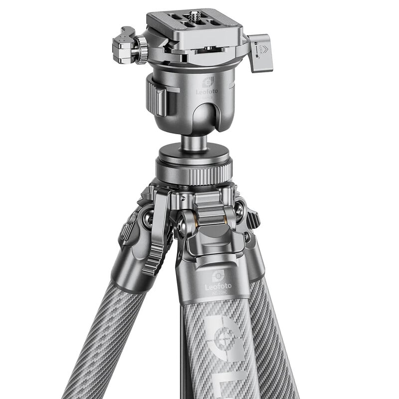 Leofoto Carbon tripod AZ-204C+LH-30R Azure Full Silver