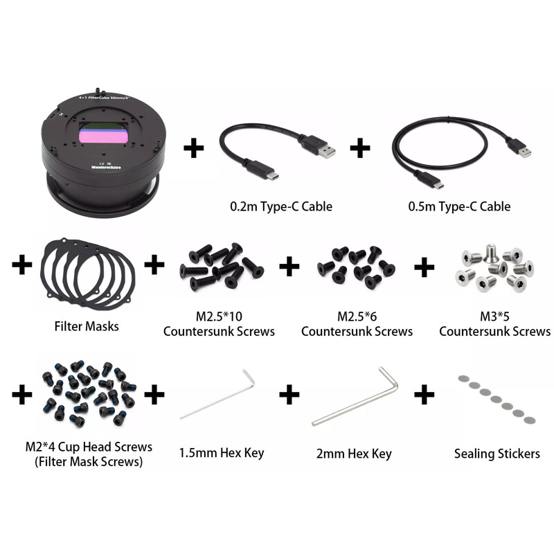 Wanderer Astro Filterwiel Cube voor Celestron RASA 1100 en 3600