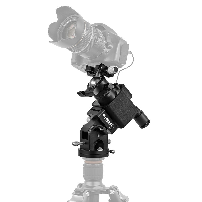 Omegon Montatura Set Segugio Tracker con testa a sfera, testa equatoriale Deluxe e cercatore polare