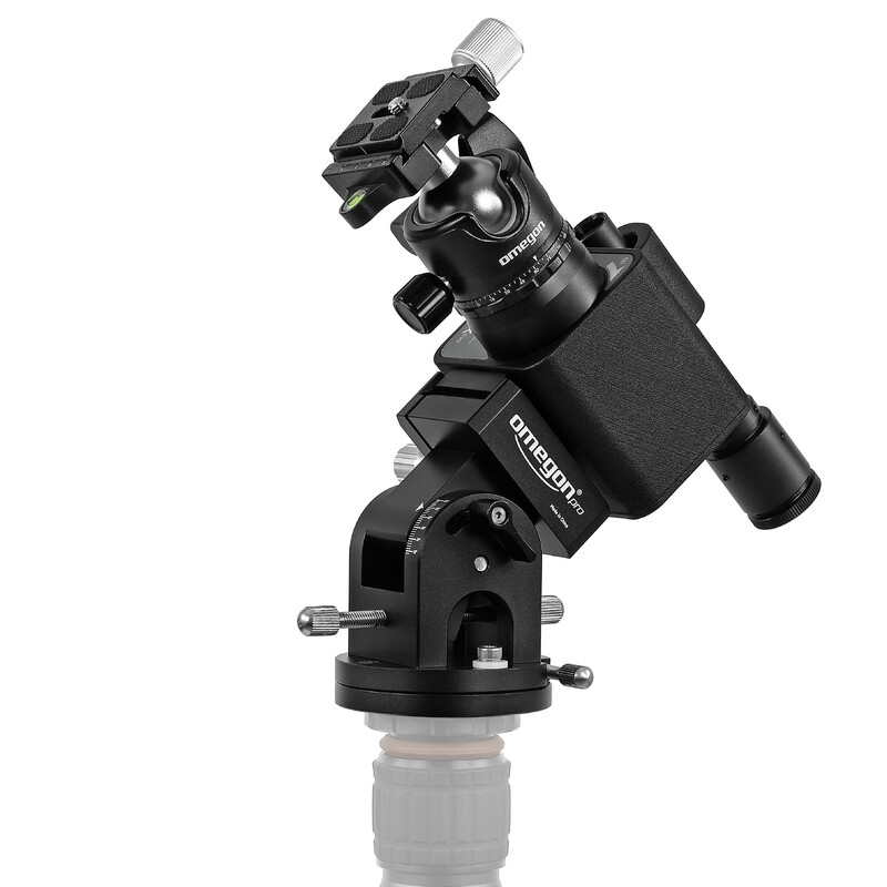 Omegon Montatura Set Segugio Tracker con testa a sfera, testa equatoriale Deluxe e cercatore polare