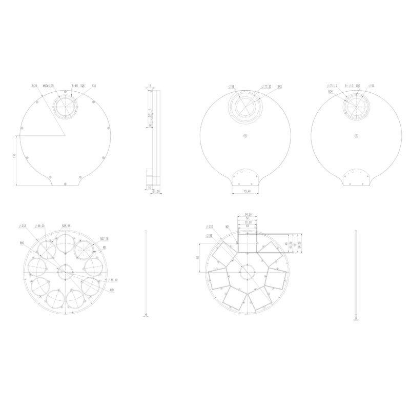 QHY Ruota portafiltri CFW3XL 7x50x50