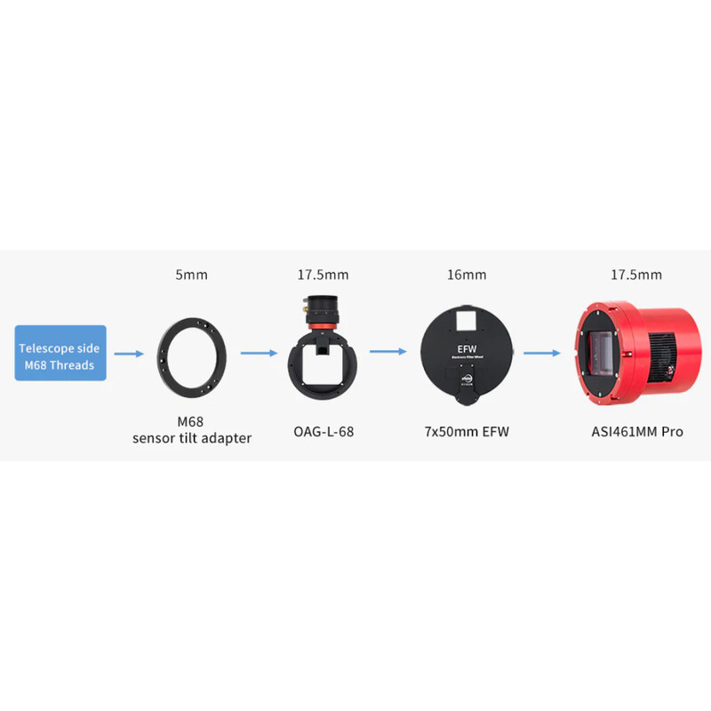 ZWO Rueda de filtros EFW 7x 50 mm