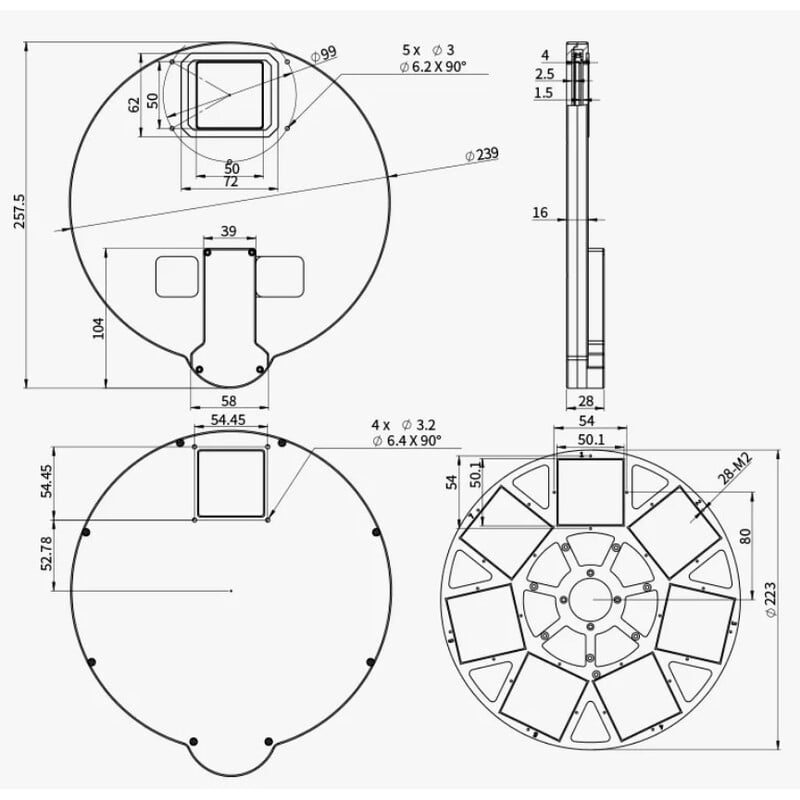ZWO EFW 7x 50 mm