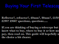 Buying Your First Telescope